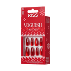 Kiss Voguish Fantasy Holiday Press On Glue Nails - Carol for You official pack