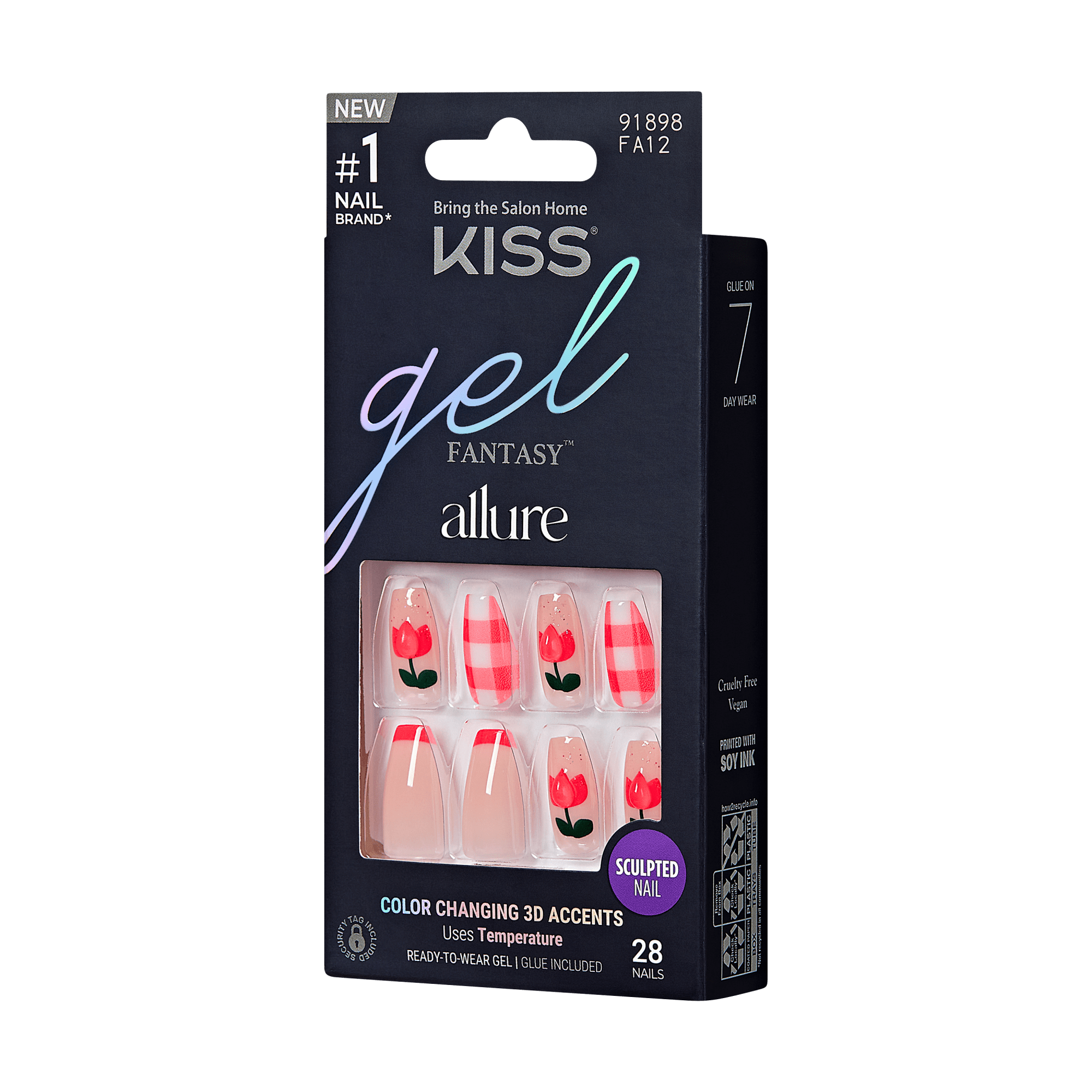 Kiss Gel Fantasy Allure Press On Glue Nails - All Yours official pack