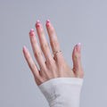 Kiss Core Design Press On Fake Glue Nails - Signature | Design, Pink, Medium, Almond official pack