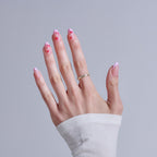 Kiss Core Design Press On Fake Glue Nails - Signature | Design, Pink, Medium, Almond official pack