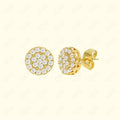 GNS - Round Gold Diamond Earrings (CZ102G)