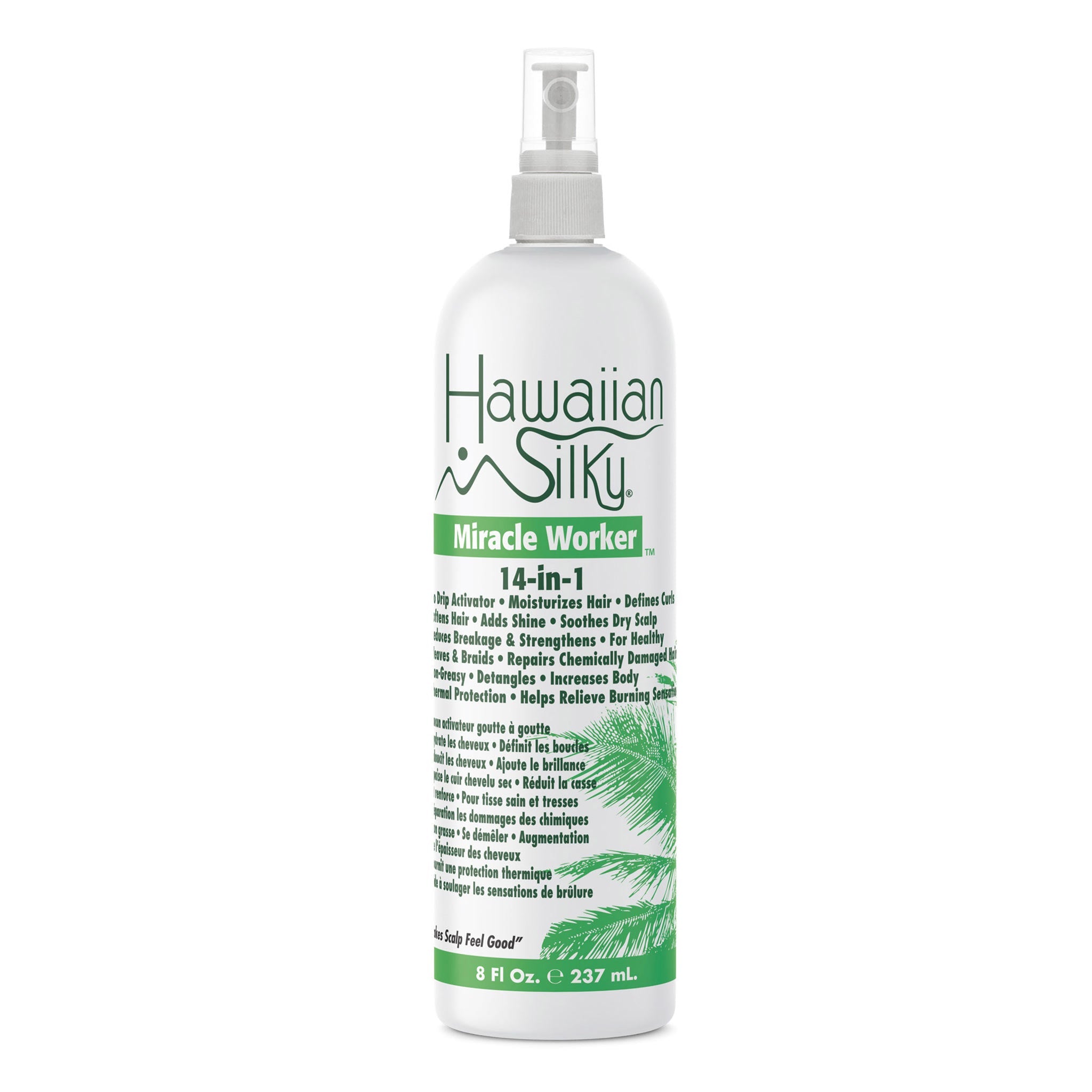 Hawaiian Silky 14-in-1 Miracle Worker 8.0 oz — official pack photo 10015 (10015-HS-MW_8oz.jpg) from afamconcept.com