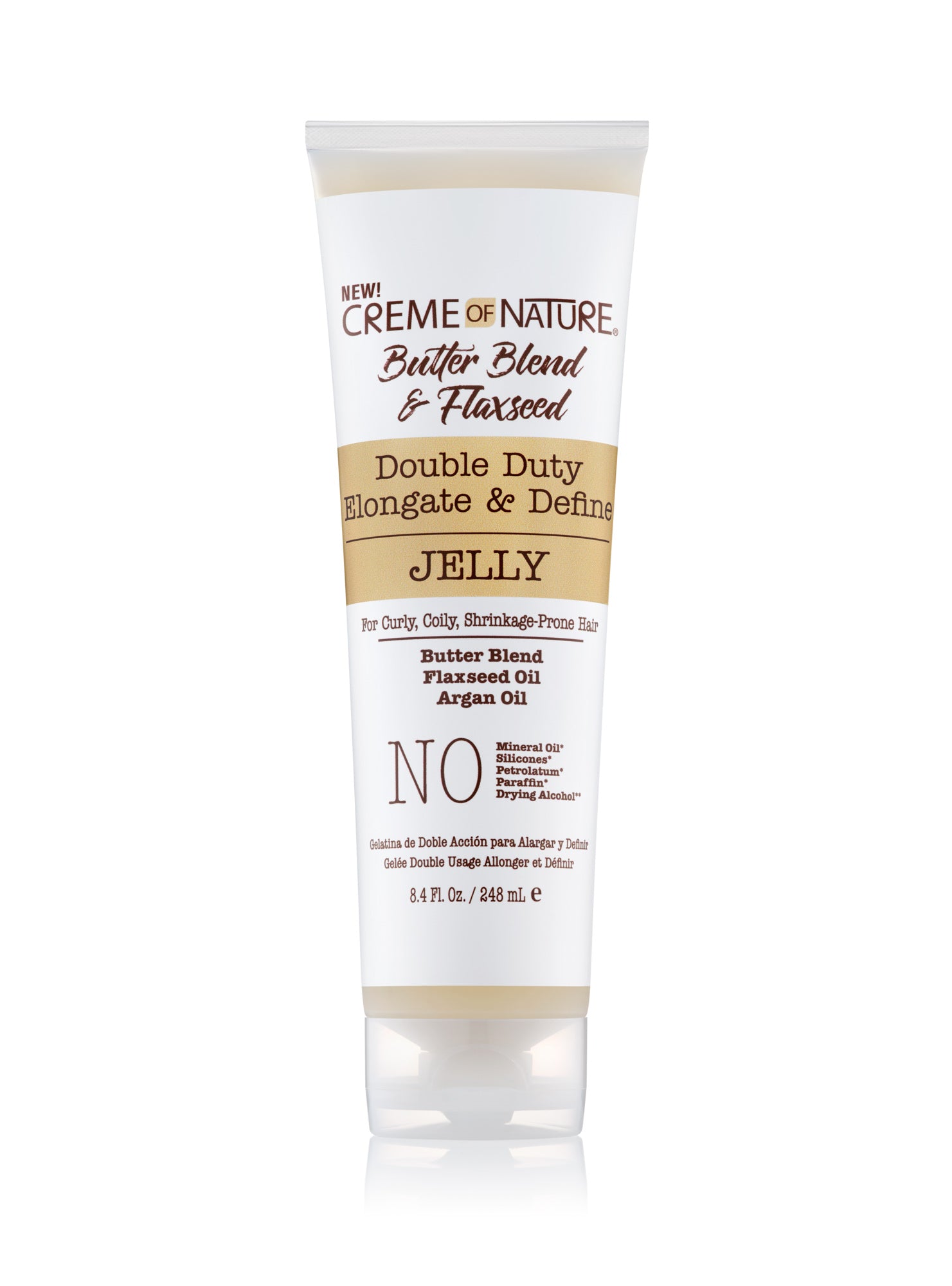 Creme Of Nature Butter Blend Flaxseed Elongating & Define Jelly 8.4 Oz *