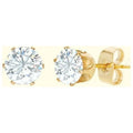 GNS - Gold Large Round Stud Earrings (CUR06G)