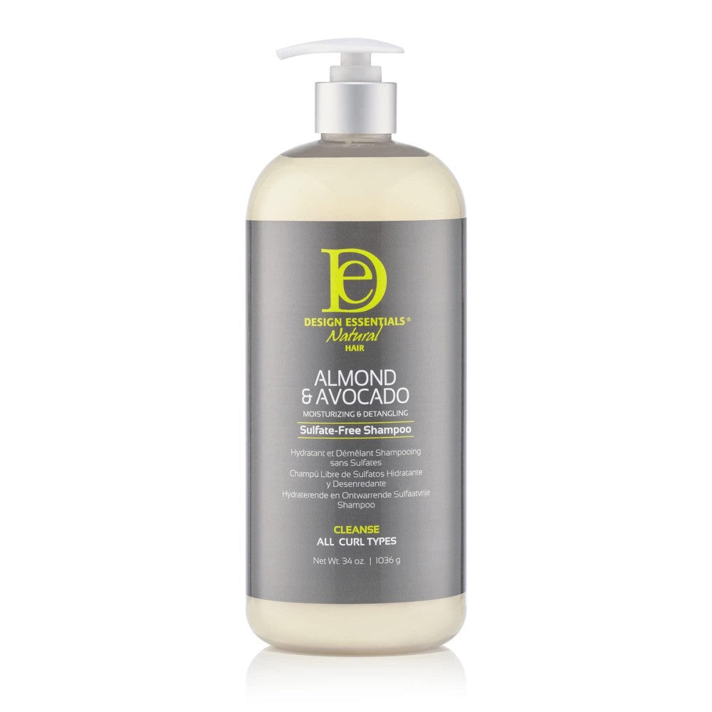 Design Essentials Natural Almond & Avocado Sulfate Free Shampoo 34 Oz *