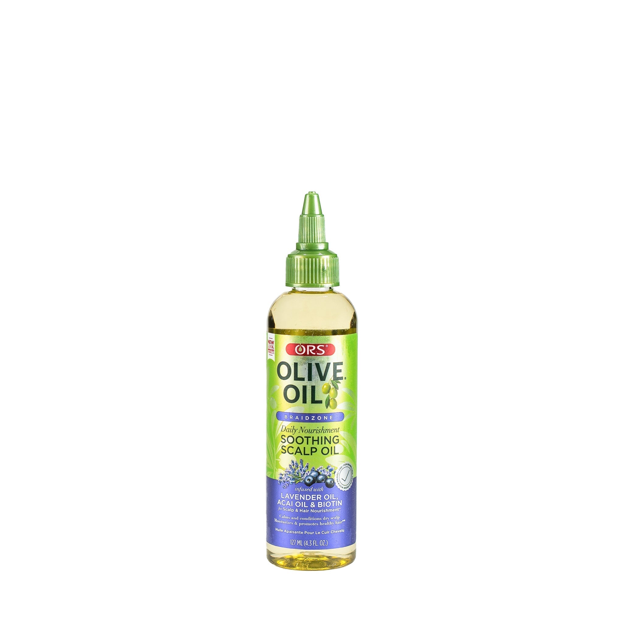 ORS Olive Oil Nourishing Exotic Scalp Oil, 4.3 Oz — official pack photo 11048 (11048-1_1_87ae60ab-5f09-4a9e-bfca-17d1f44a5f07.jpg) from orshaircare.com
