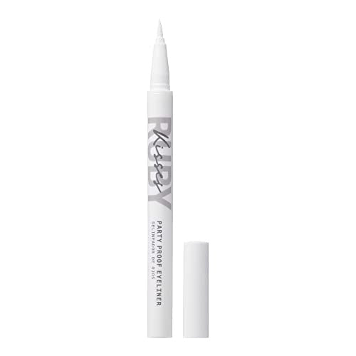Ruby Kisses Party Proof Eyeliner Pastel Colors Premium Felt-tip Waterproof Long-lasting Eyeliner (Snow White)