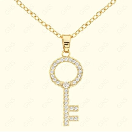 GNS - Gold Key Necklace (CZN31G)