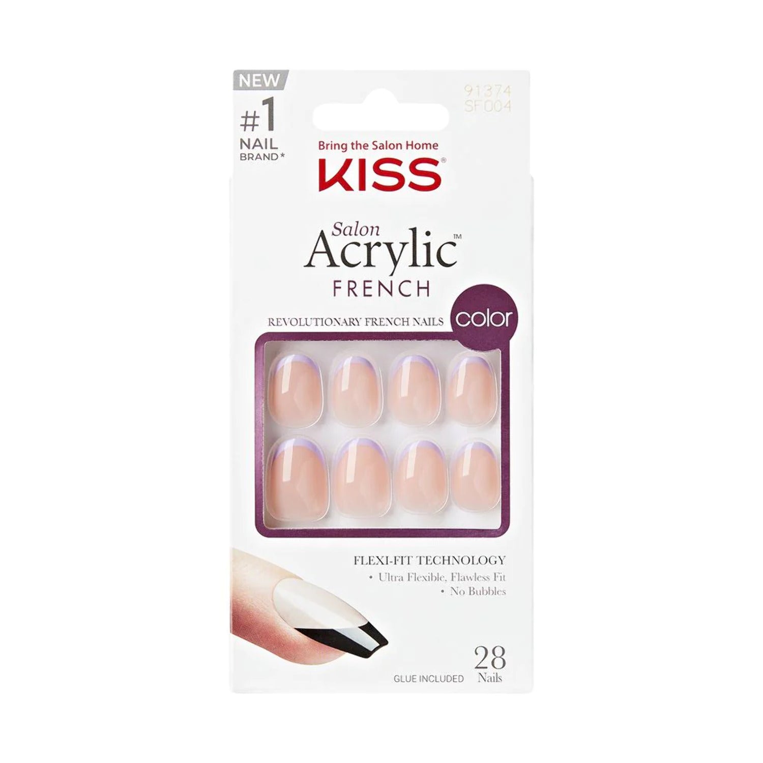 Nails Kiss Acrylic French Sfoo4