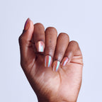 Kiss Glam Embellished Press On Fake Glue Nails - Golden Hour Affairs | Design, Pink, Short, Squoval official pack