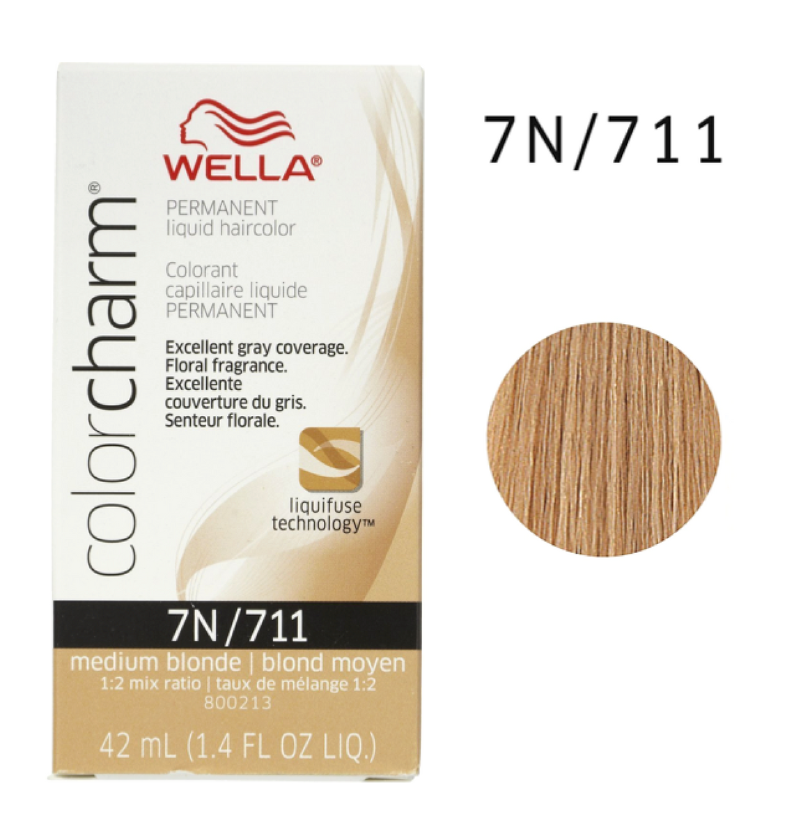 Wella Color Charm Permanent Liquid Hair Color Medium Blond 7N/711 *