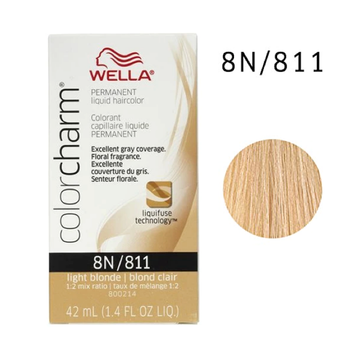 Wella Color Charm Permanent Liquid Hair Color Light Blonde 8N/811 *