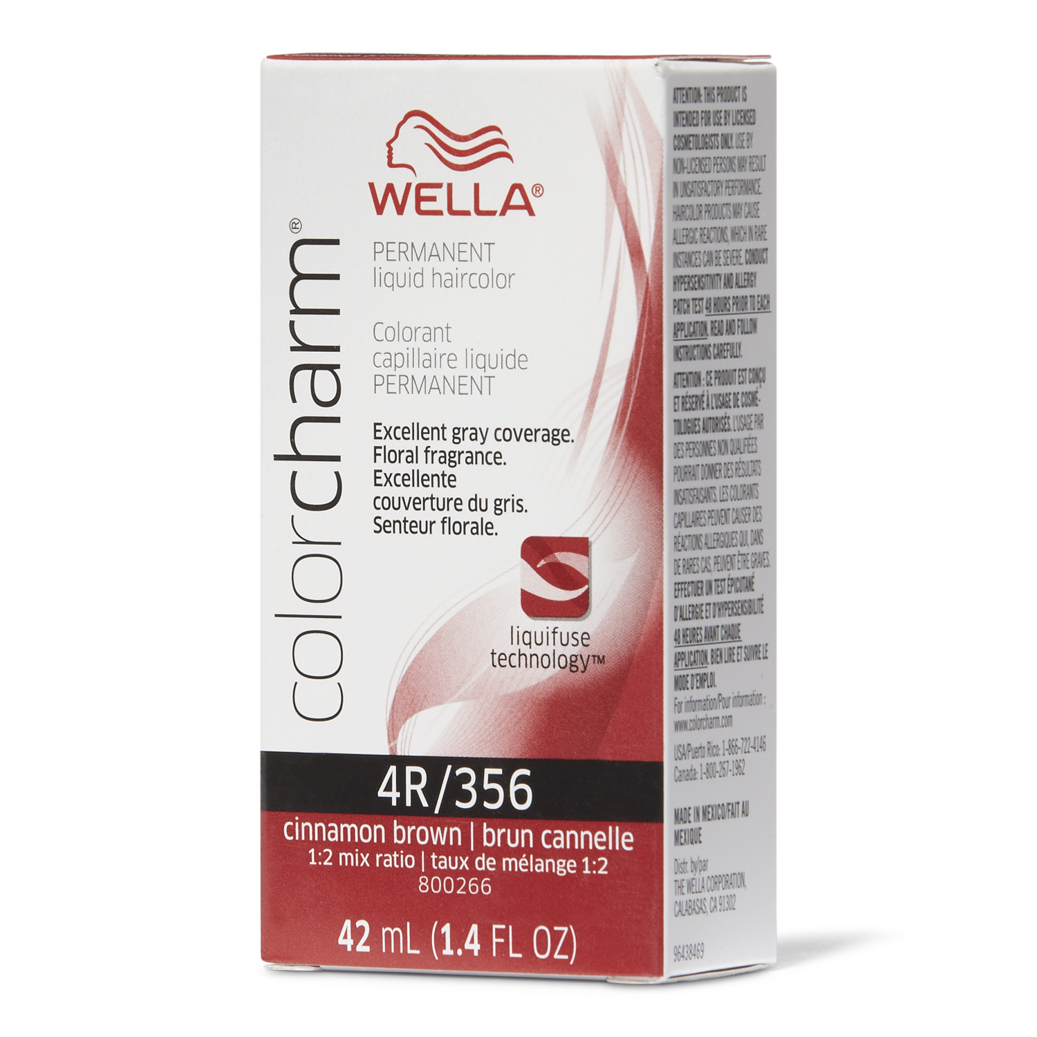 Wella Color Charm Permanent Liquid Hair Color Cinnamon Brown 4R/356 *