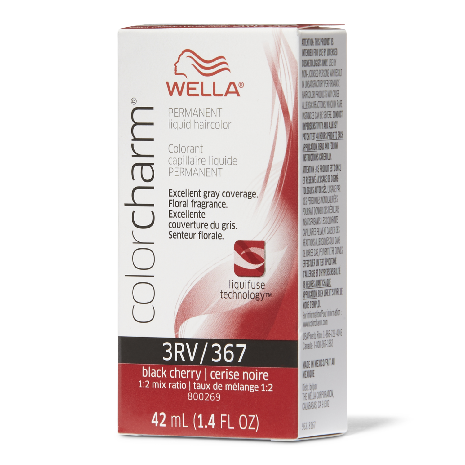 Wella Color Charm Permanent Liquid Hair Color Black Cherry 3RV\367 *