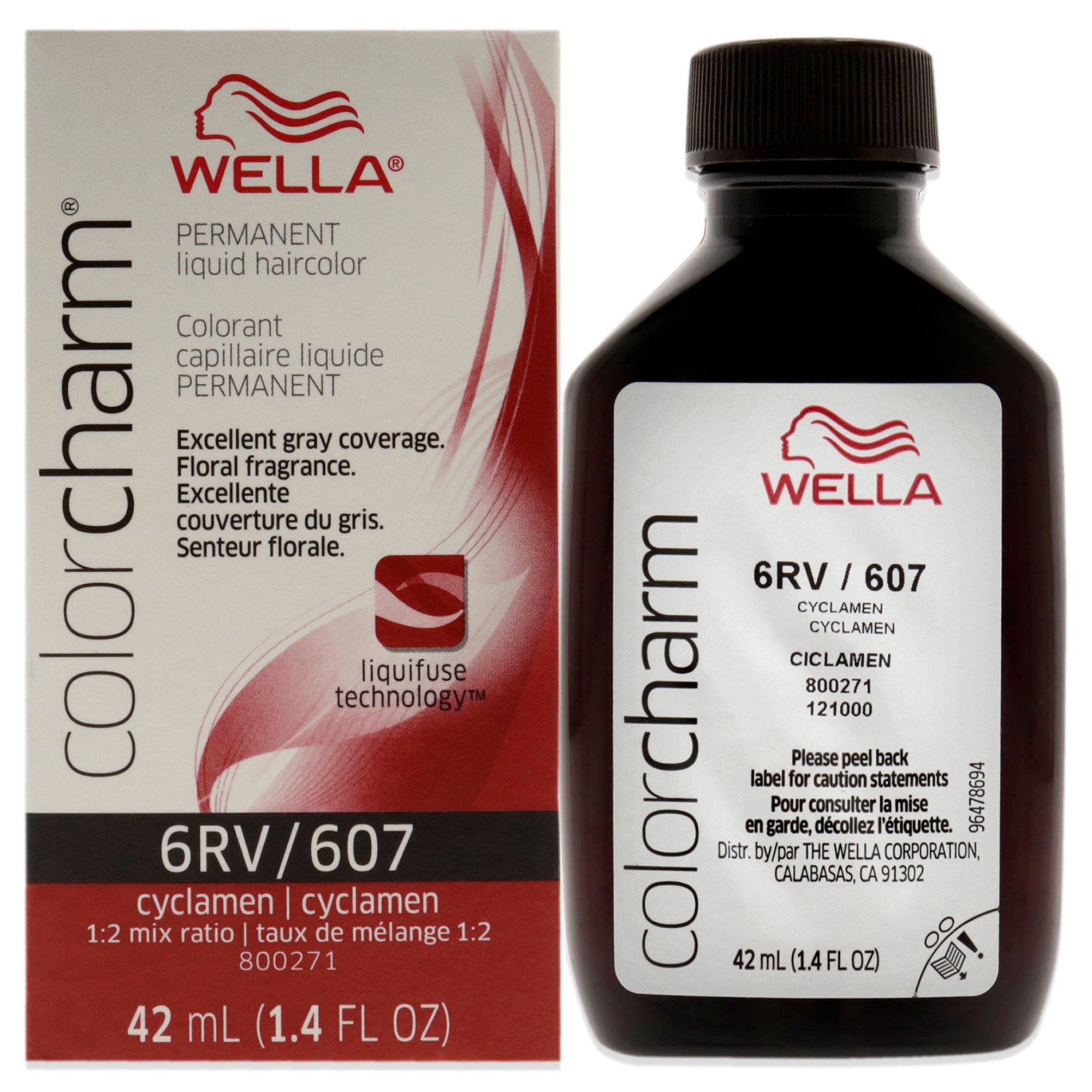 Wella Color Charm Permanent Liquid Hair Color Cyclamen 6RV/607 *