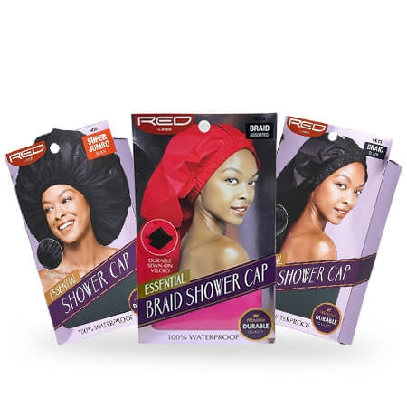 Red Braid Shower Cap