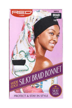 Red Kiss Wide Edge Silky Braid Bonnet Luxury HBR10