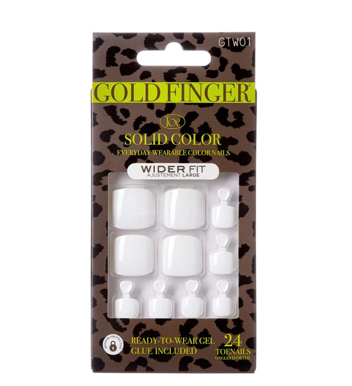 Gold Finger Toe Nails White GTW01