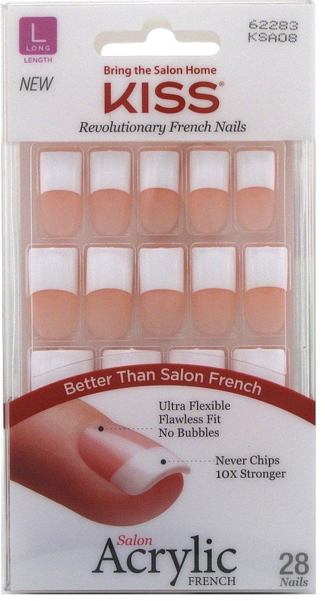 Kiss Salon Acrylic French KSA08