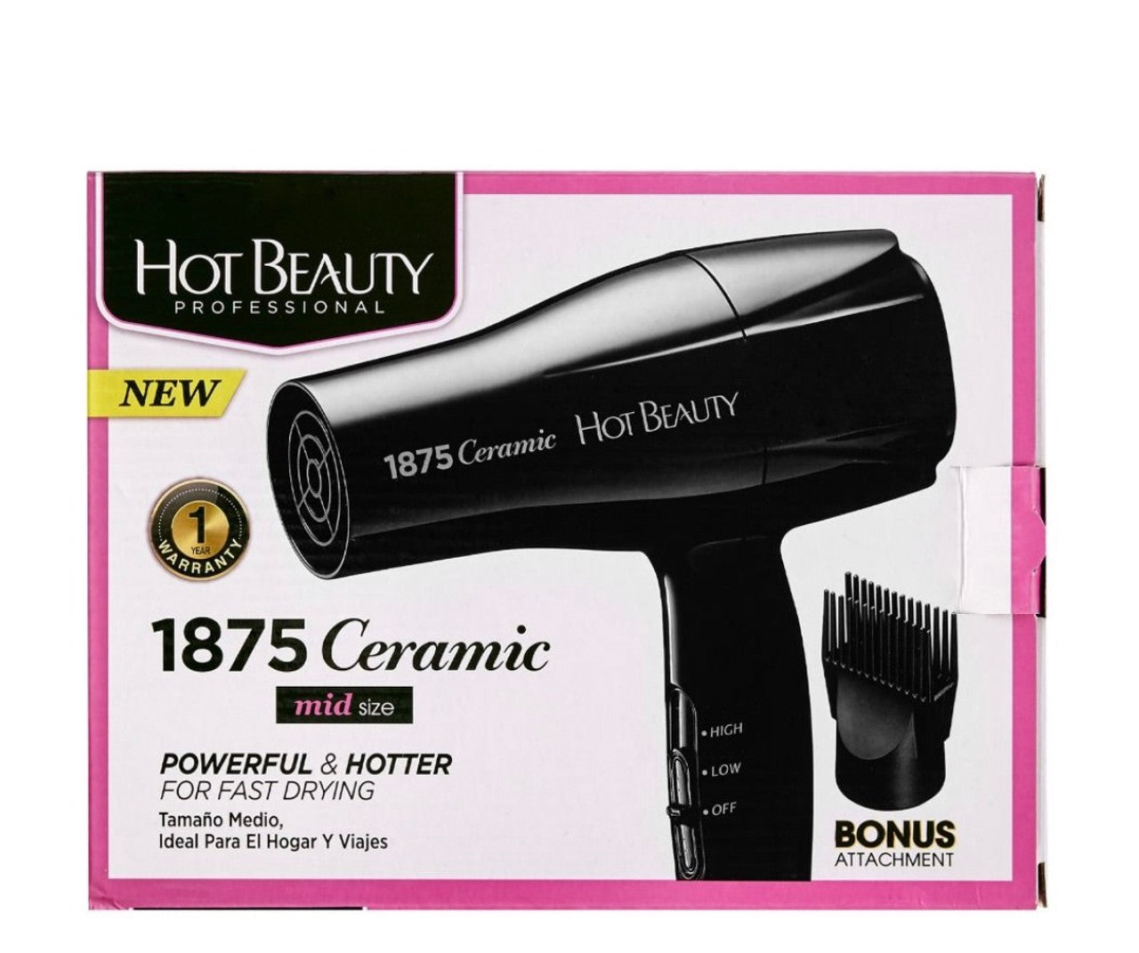 Hot Beauty 1875 Ceramic Hair Dryer