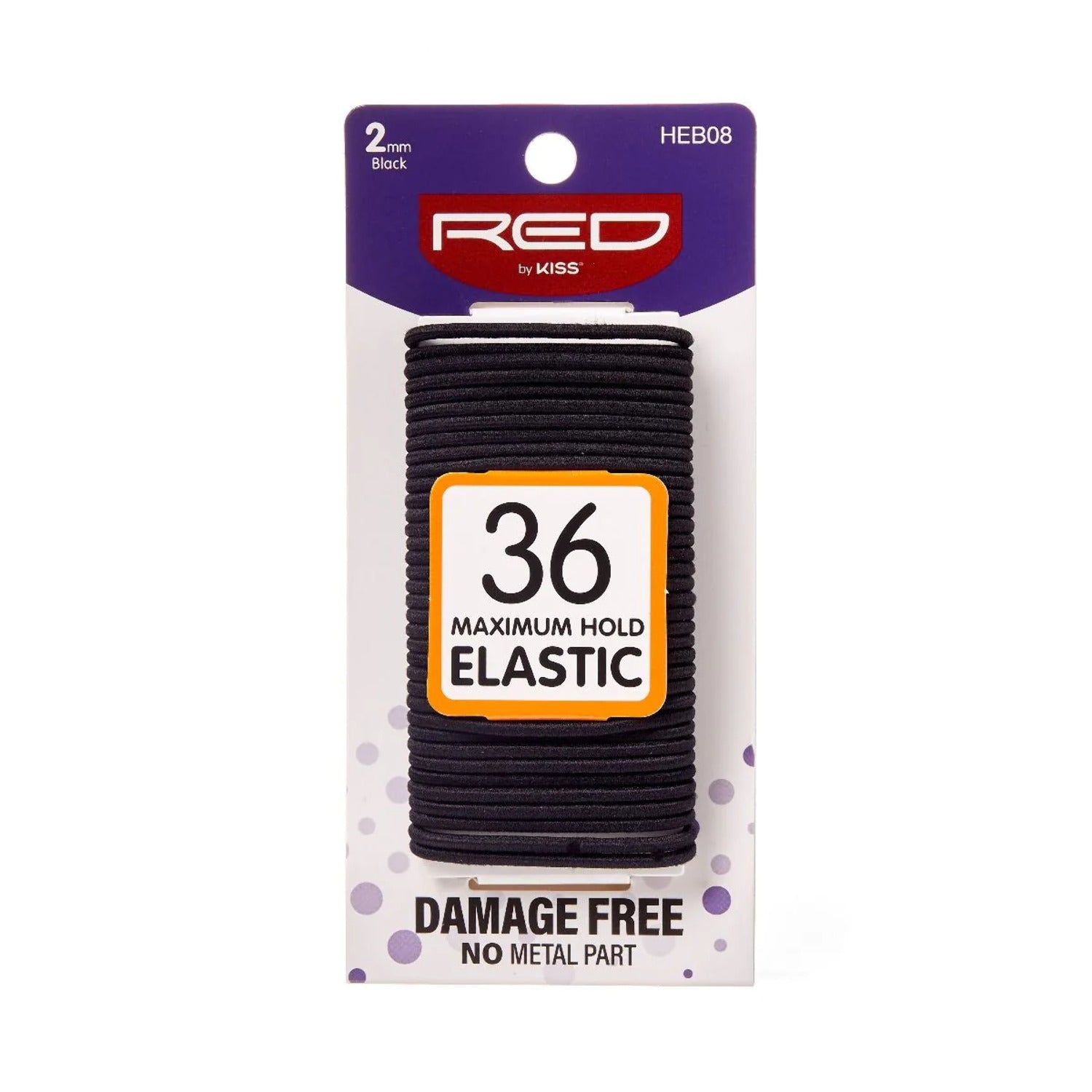 Red By Kiss Elastic Bands 36cnt 2mm HEB08