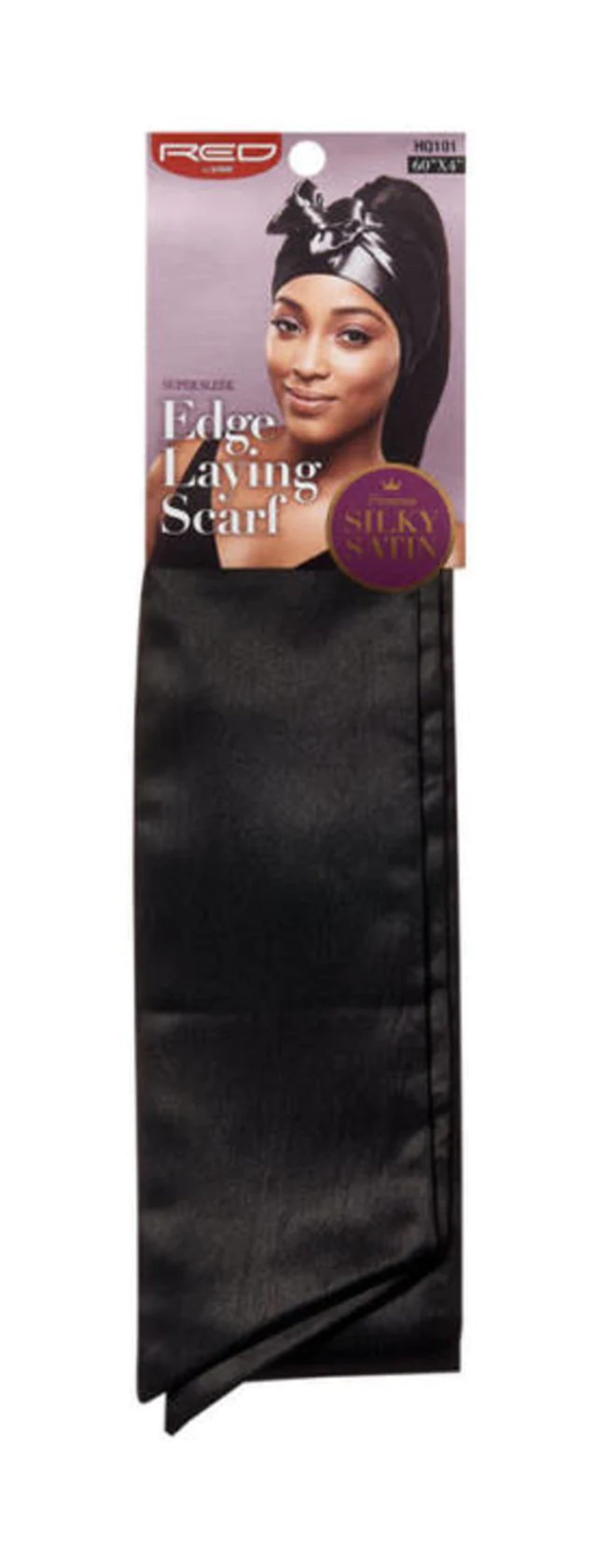 Red By Kiss Edge Laying Scarf Black HQ101