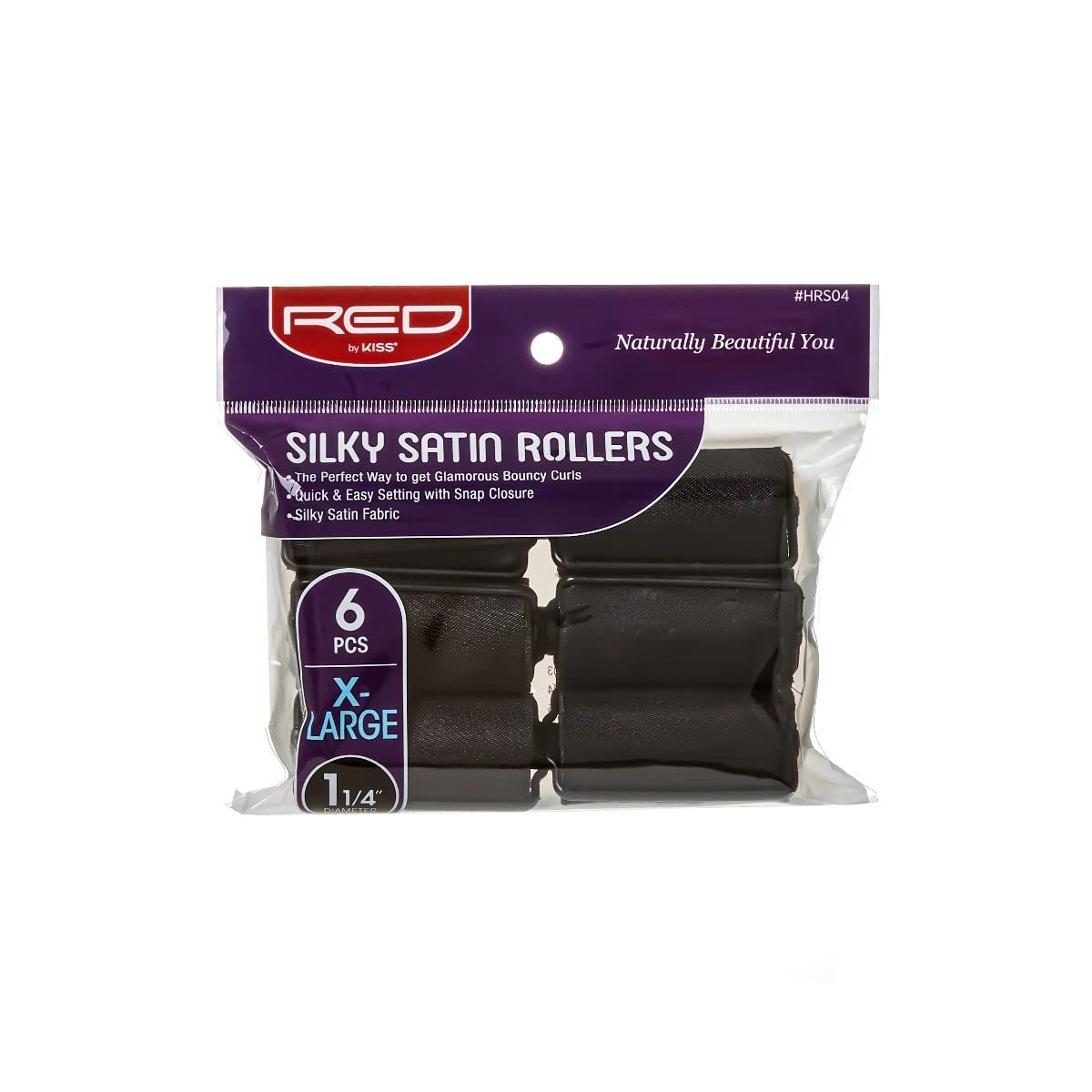Red Silky Satin Rollers HRS04