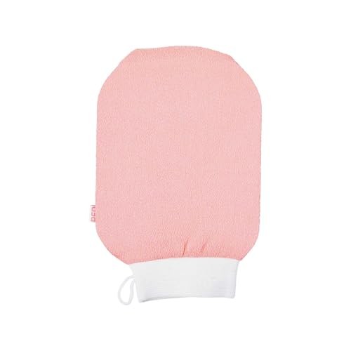 Red by Kiss Body Exfoliating Bath & Shower Mitten, One Size Fits Most, Buffs Away Dead Skin & Impurities, Ideal for Smoother, Softer Skin
