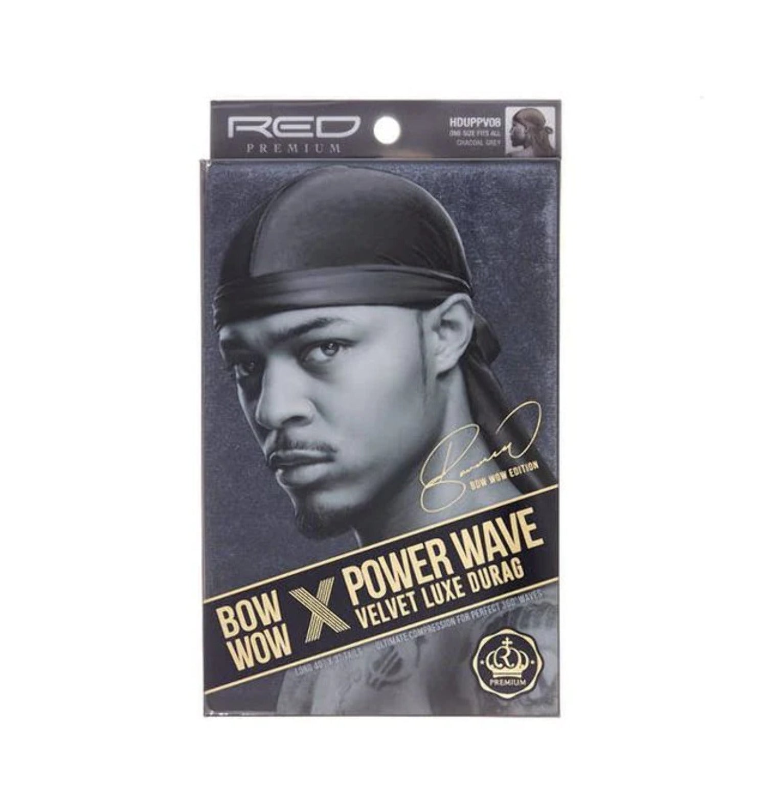 Power Wave Velvet Durag Charcoal Grey