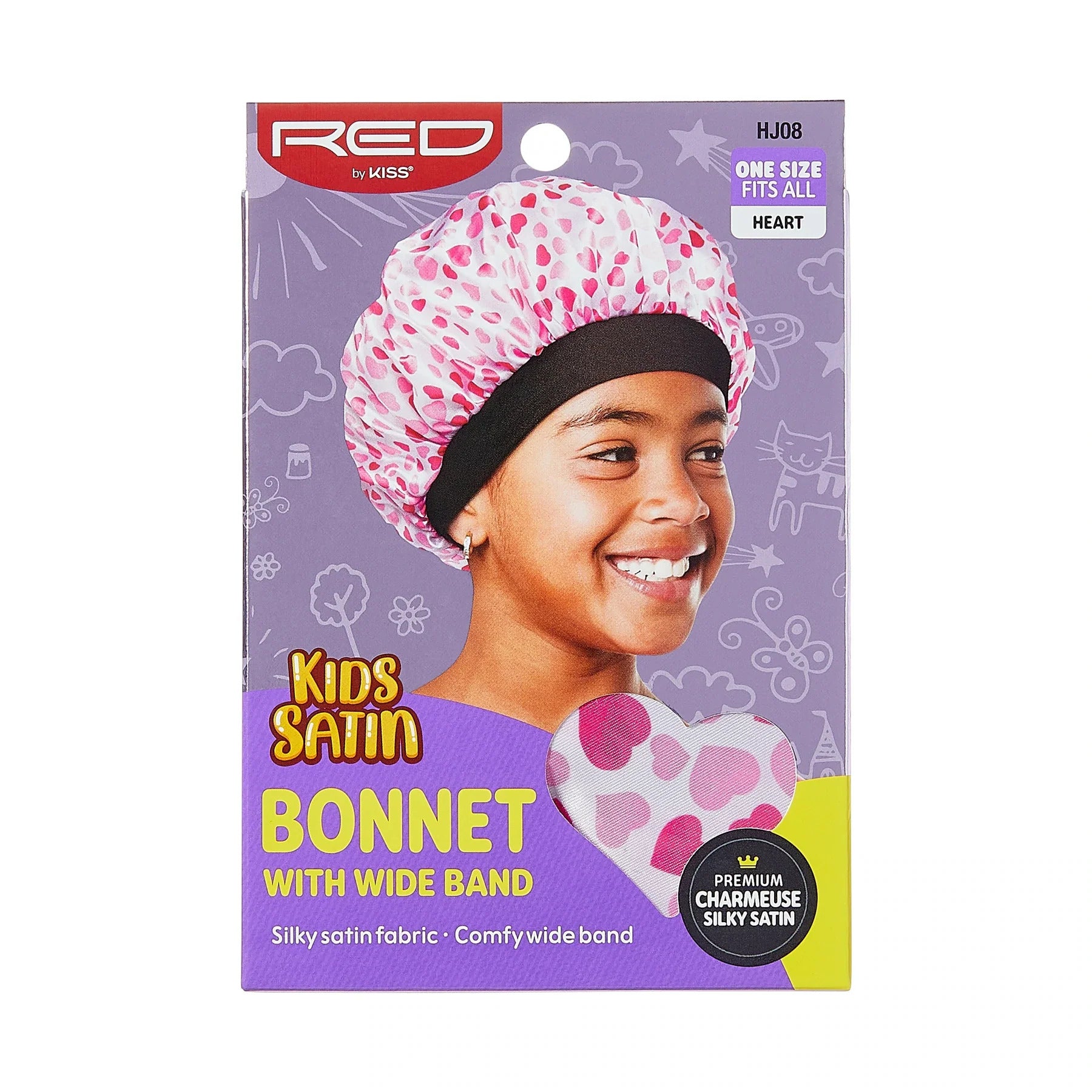 Red Kids Satin Bonnet HJ08