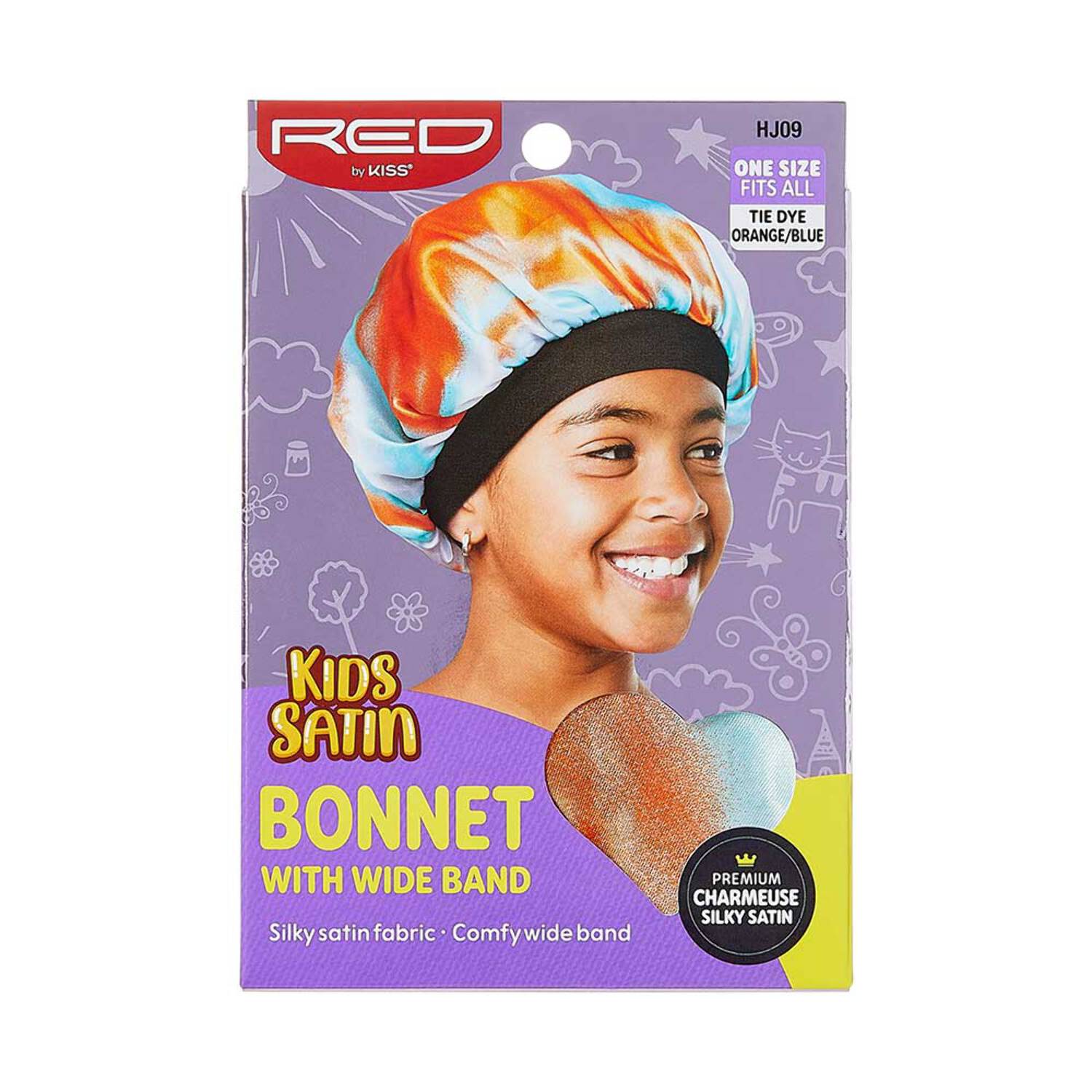 Red Kids Satin Bonnet