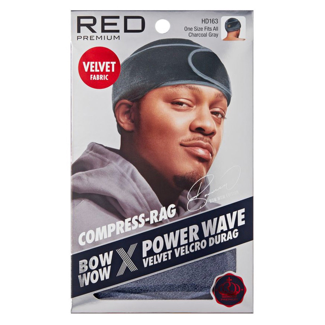 Red Compress Rag Charcoal Gray