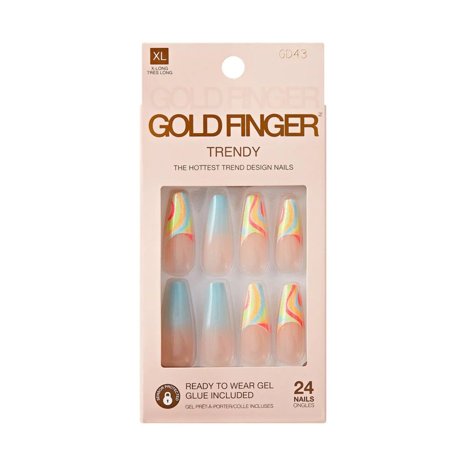 Gold Finger Trendy Nails GD43