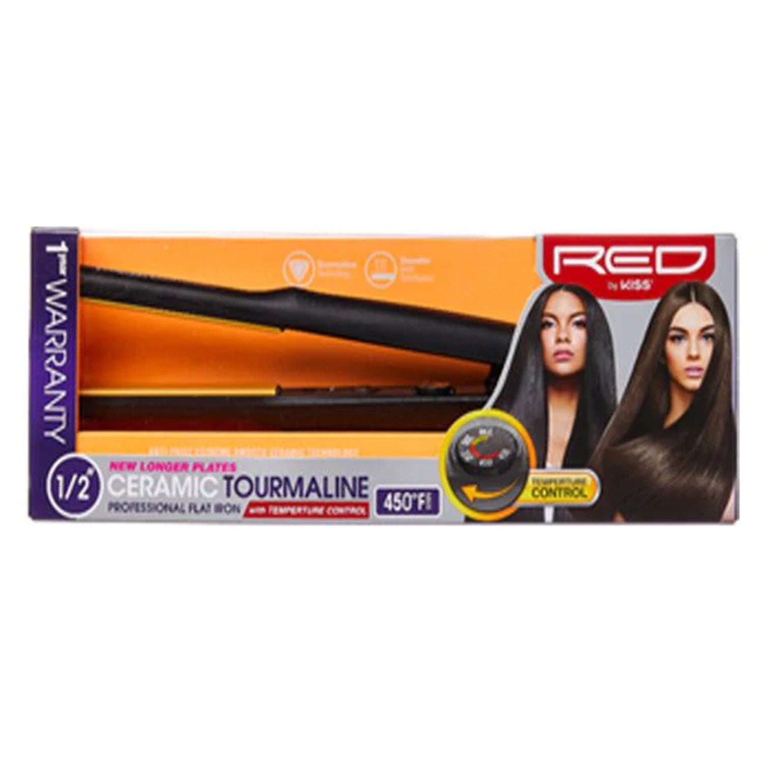 Red By Kiss Ceramic Flat Iron 1/2"