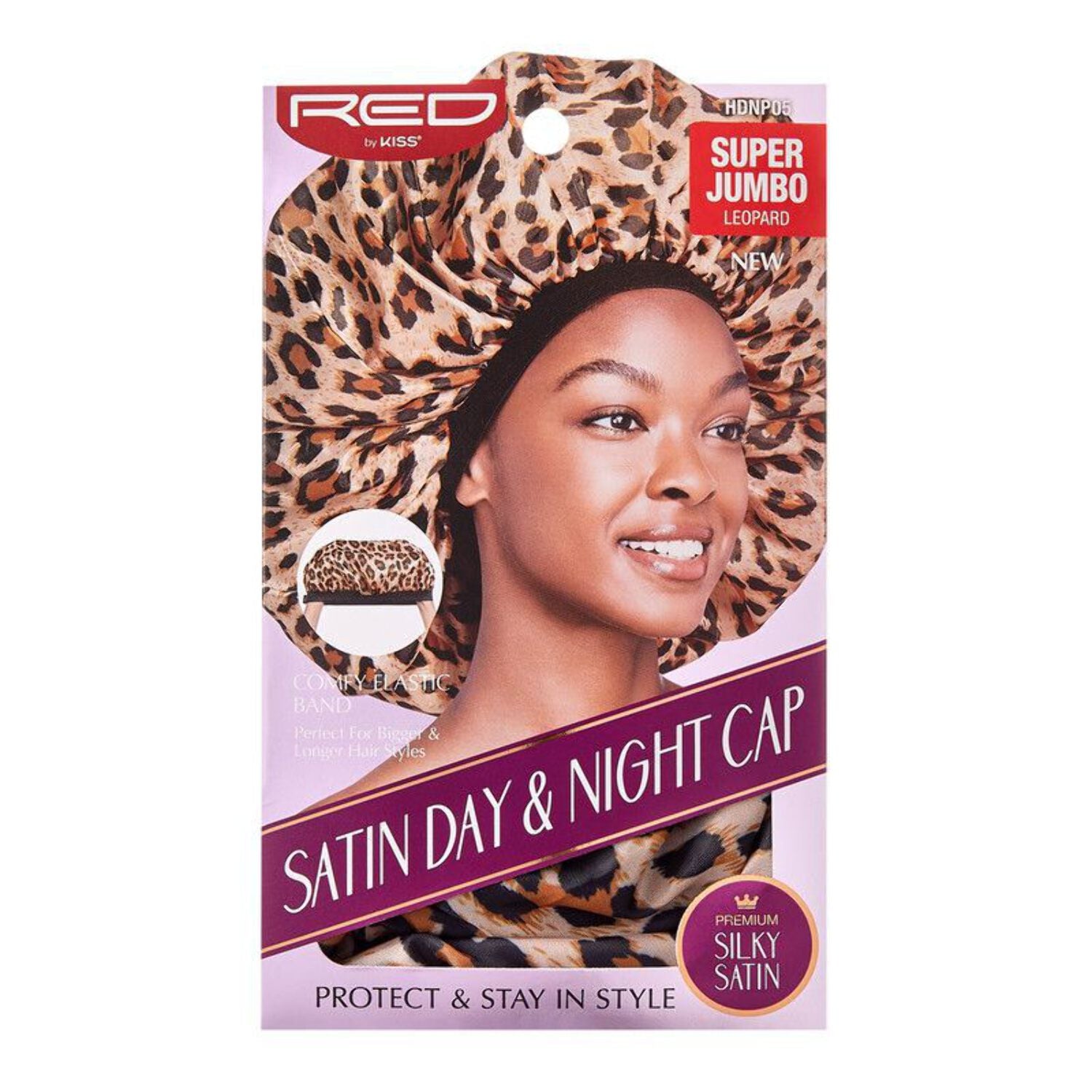 Red Satin Dayv& Night Cap Super Jumbo