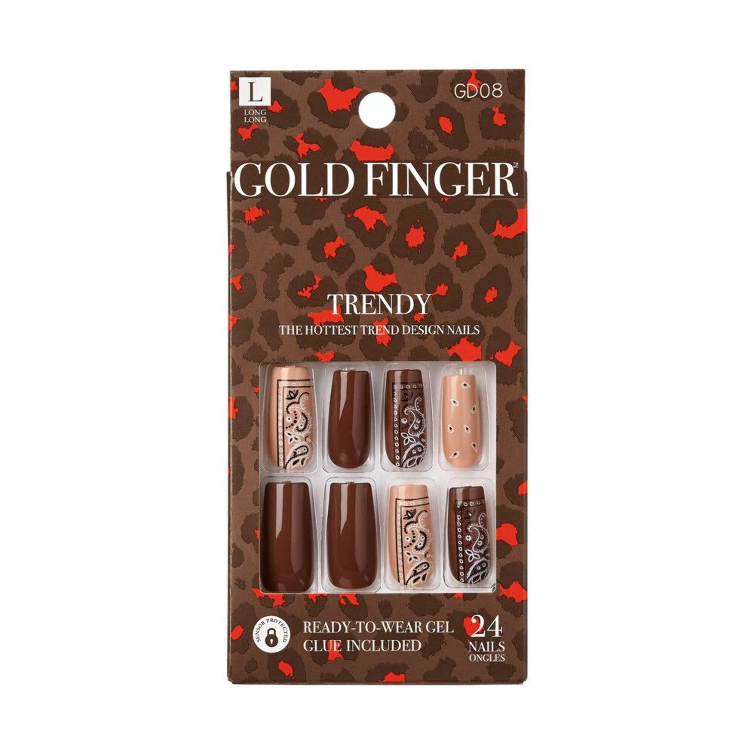 Gold Finger Trendy Nails GD08