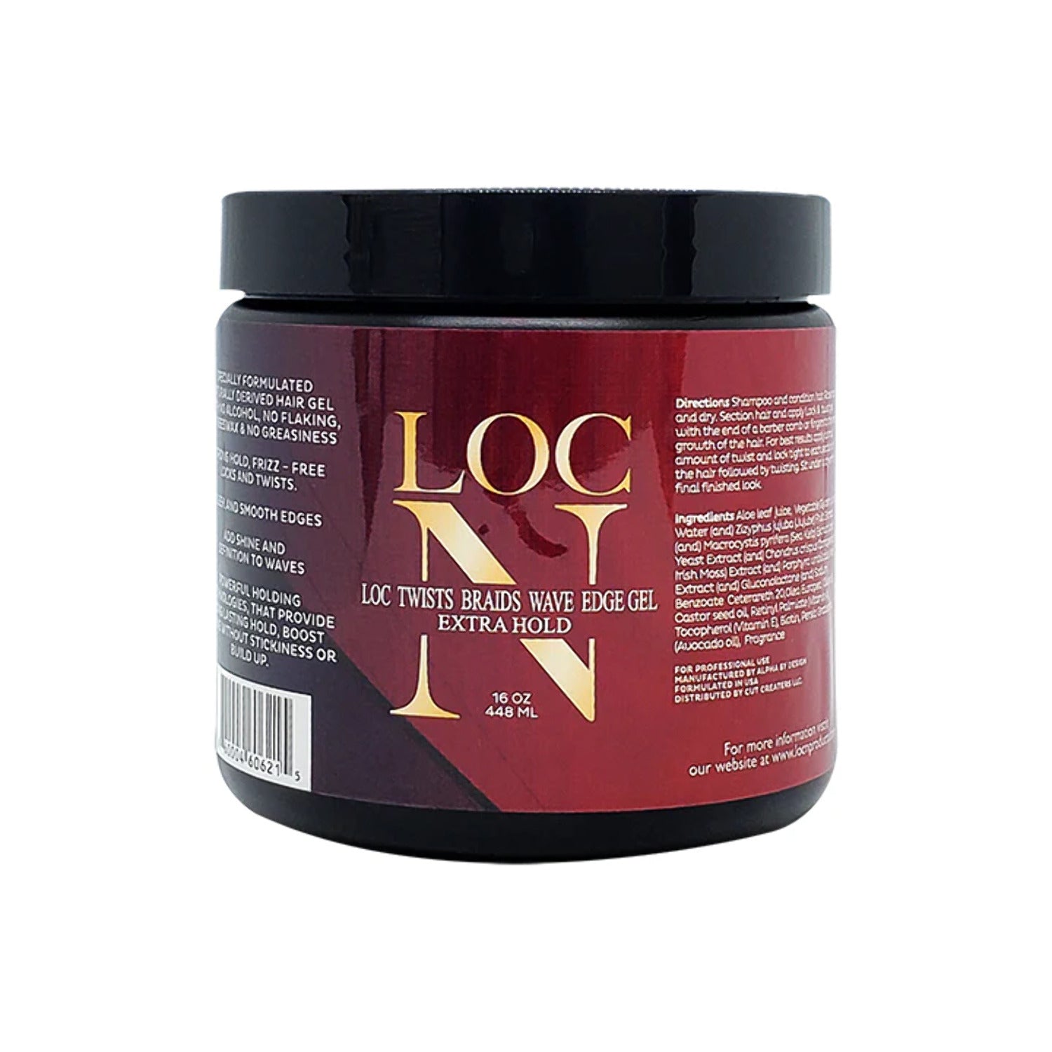 Loc N Twists Braids Wave Edge Gel  Extra Hold 4oz