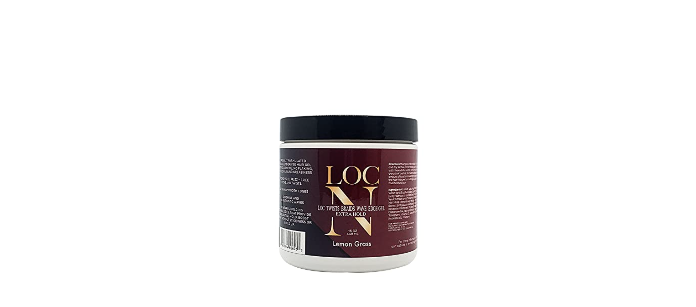 LocN Braid Edge Gel Extra Hold Lemongrass Scent 16oz