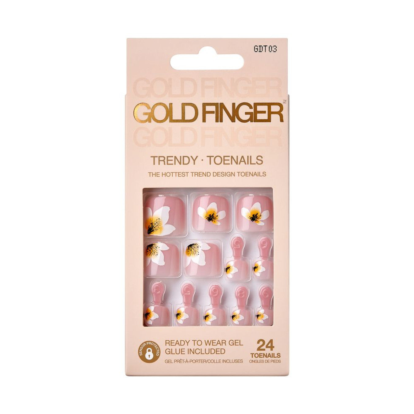 Gold Finger Trendy Toenails GDT03