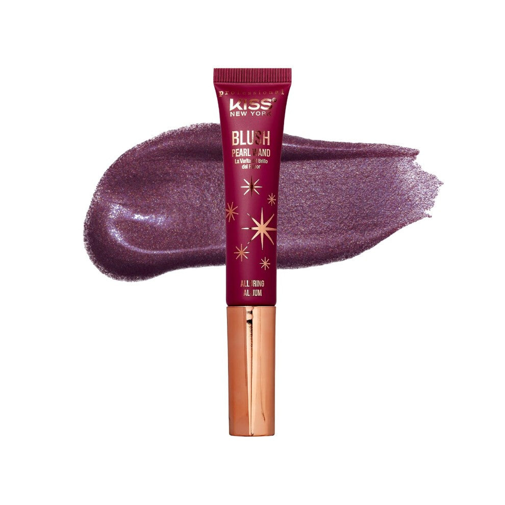 Kiss New York Professional Pearl Liquid Blush Beauty Wand High Pigment Glow for Cheek Eye & Lip Non-Greasy Hydration Lightweight with Sponge-Tip Ap