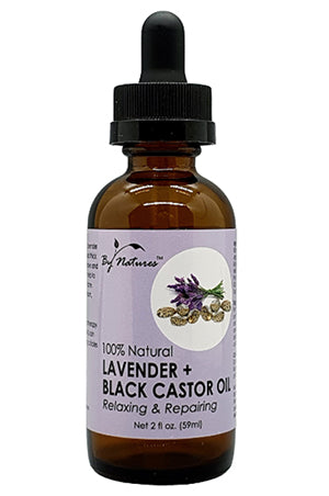 By Natures 100% Pure Lavender Black Castor Oil 2 Oz *