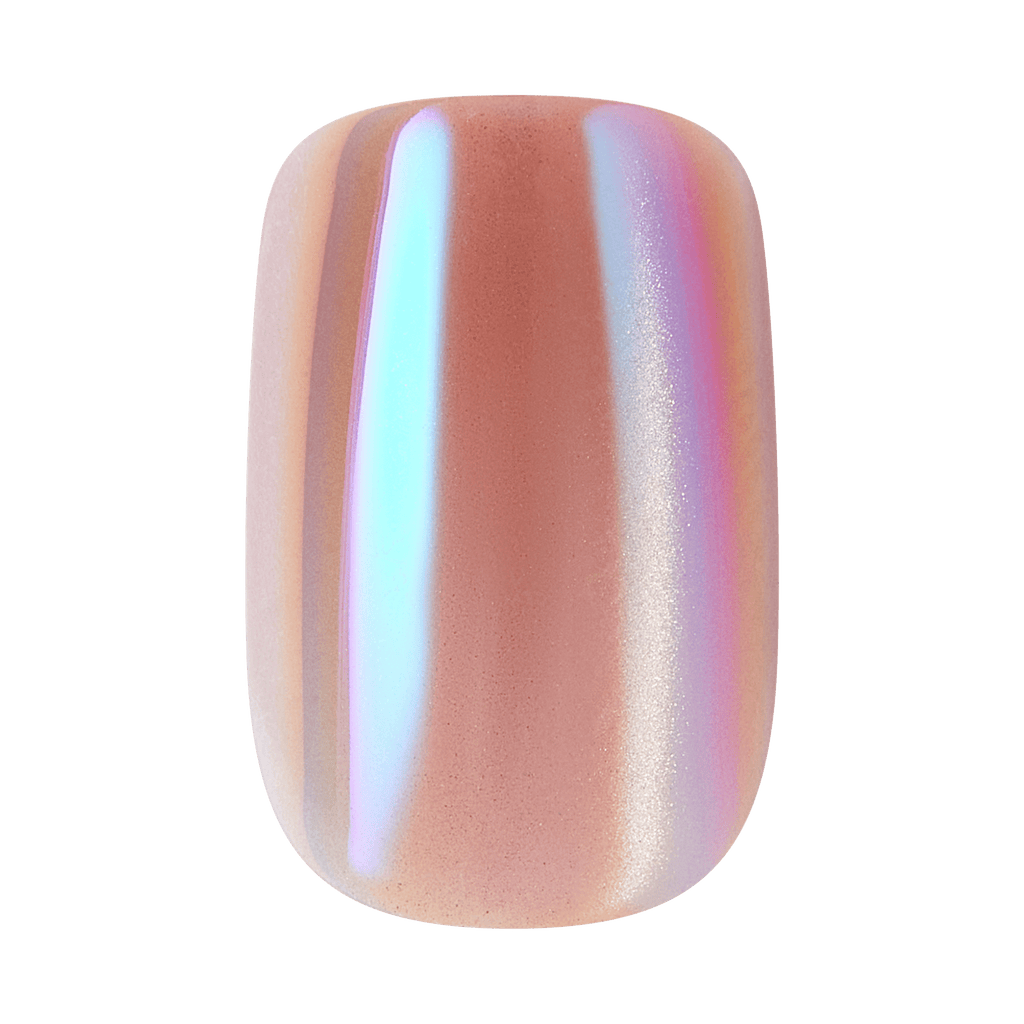 Kiss Glam Embellished Press On Fake Glue Nails - Golden Hour Affairs | Design, Pink, Short, Squoval official pack