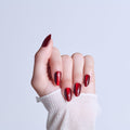 Kiss Core Magnetic Press On Fake Glue Nails - Apple Blossom | Magnetic, Red, Medium, Almond official pack