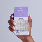 Kiss Core French Press On Fake Glue Nails - Scenario | French Tips, White, Medium, Squoval official pack