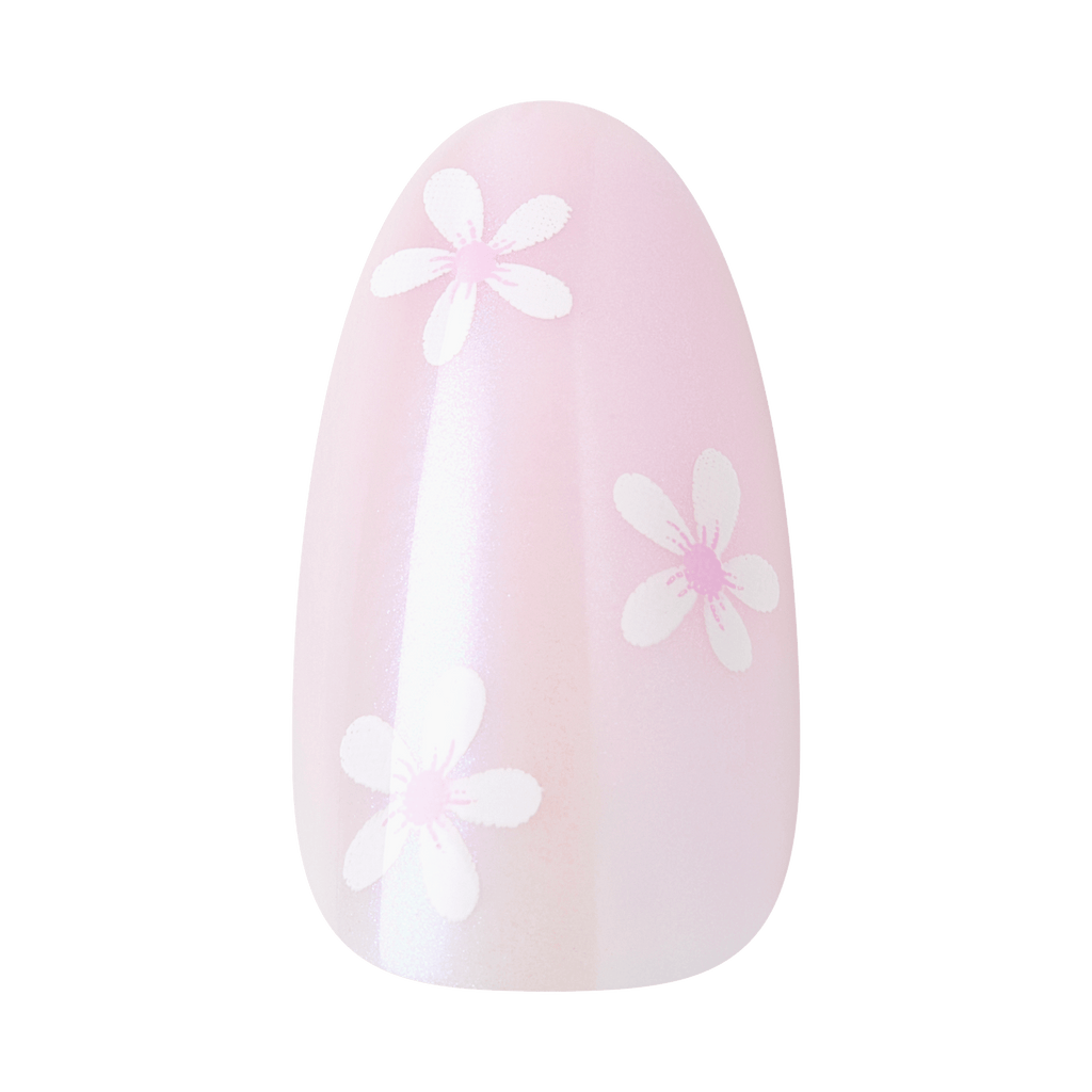 Kiss Glam 3D & Jewel Press On Fake Glue Nails  - Breeze of Bliss | Design, Pink, Medium, Almond official pack