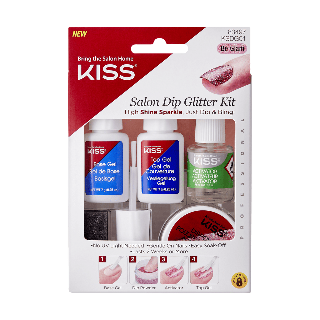 Kiss Salon Dip Glitter Kit official pack