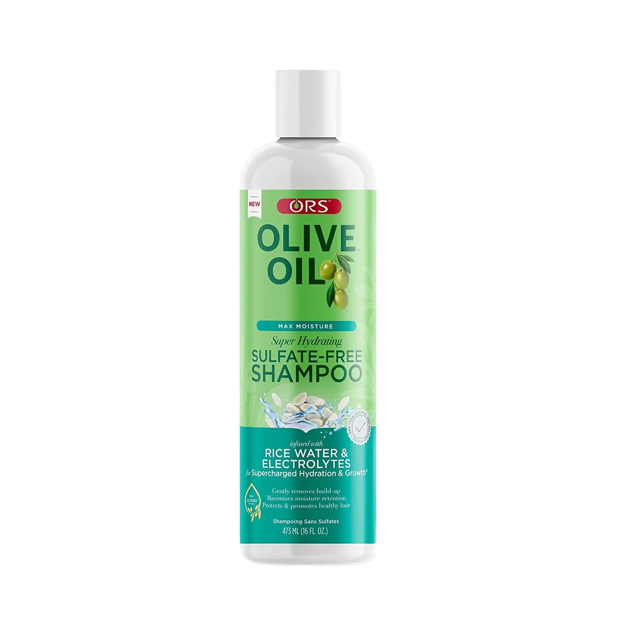 ORS Olive Oil Max Moisture Super Hydrating Sulfate Free Shampoo, 16 Oz — official pack photo 21016 (21016-1_44d19c05-c5eb-4b69-b12e-d97362a16b96.jpg) from orshaircare.com
