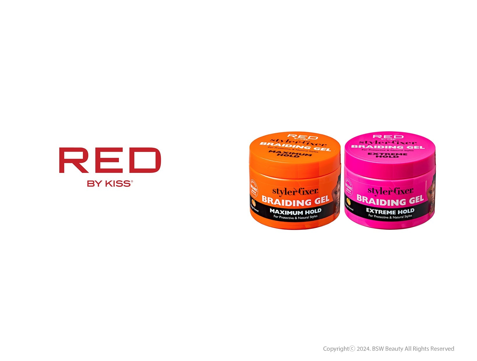 Red Styler Fixer Braiding Gel Extreme Hold 16 Oz