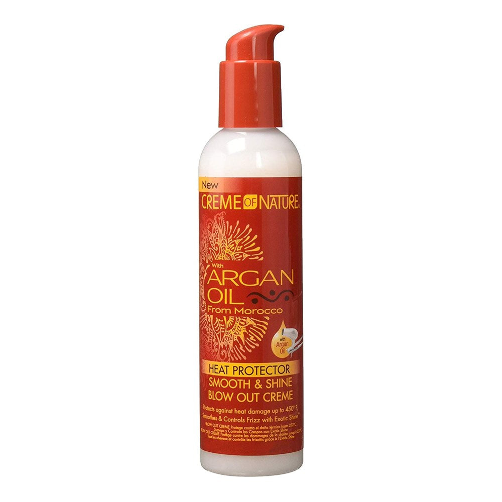 Creme Of Nature Argan Oil Heat Protector Smooth & Shine Blow Out Creme 7.6 Oz *