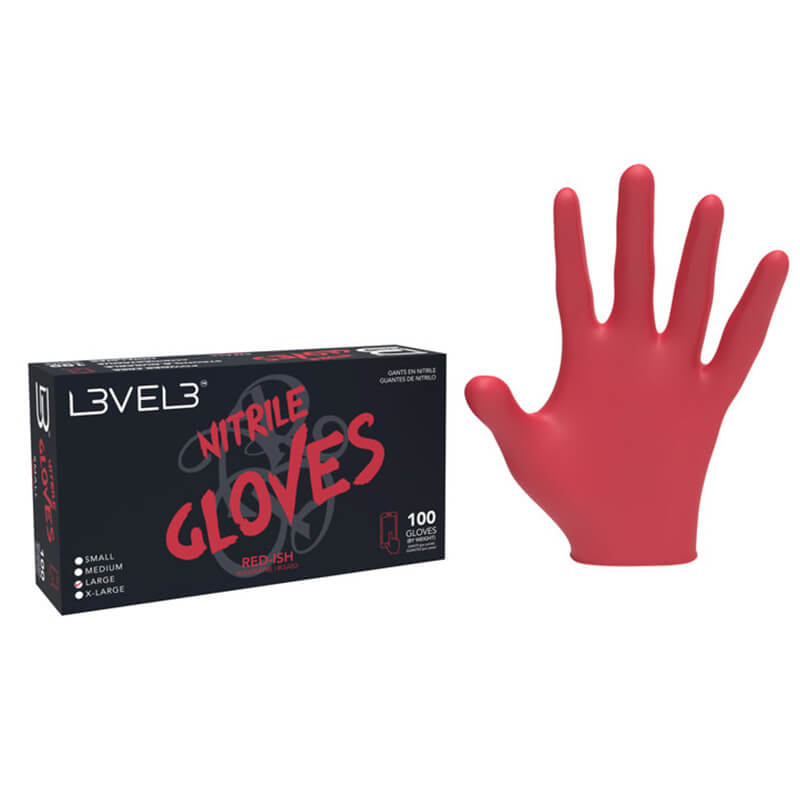 Nitrile Gloves Redish 100 Gloves